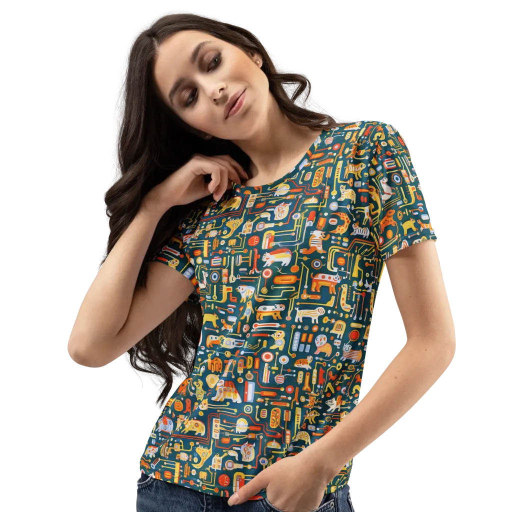 Circuit Critters on Women's Crew Neck T-Shirt — Print file