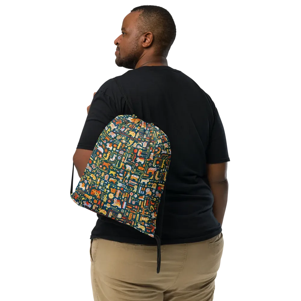 Circuit Critters on Drawstring Bag — Print file