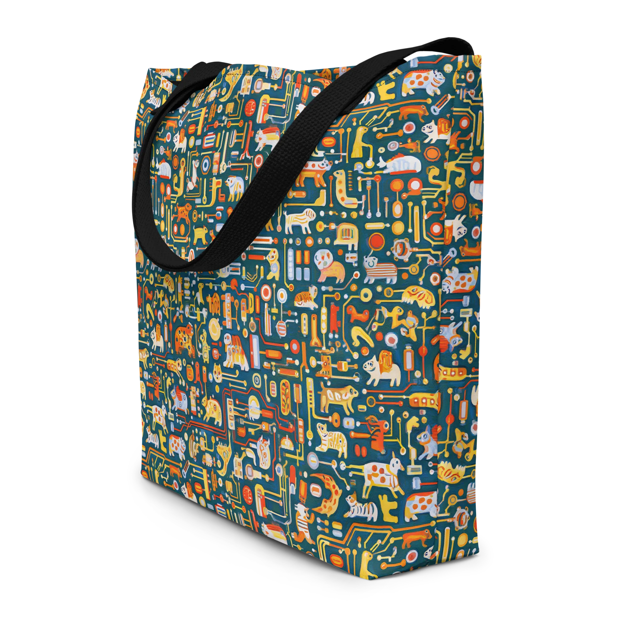 Circuit Critters on Large Tote Bag W/ Pocket — Print file