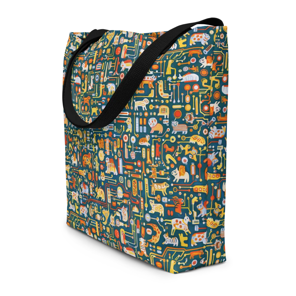 Circuit Critters on Large Tote Bag W/ Pocket — Print file