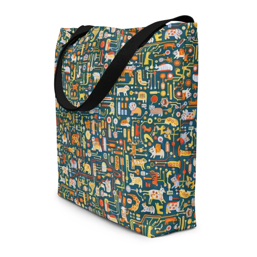 Circuit Critters on a Large Tote Bag W/ Pocket