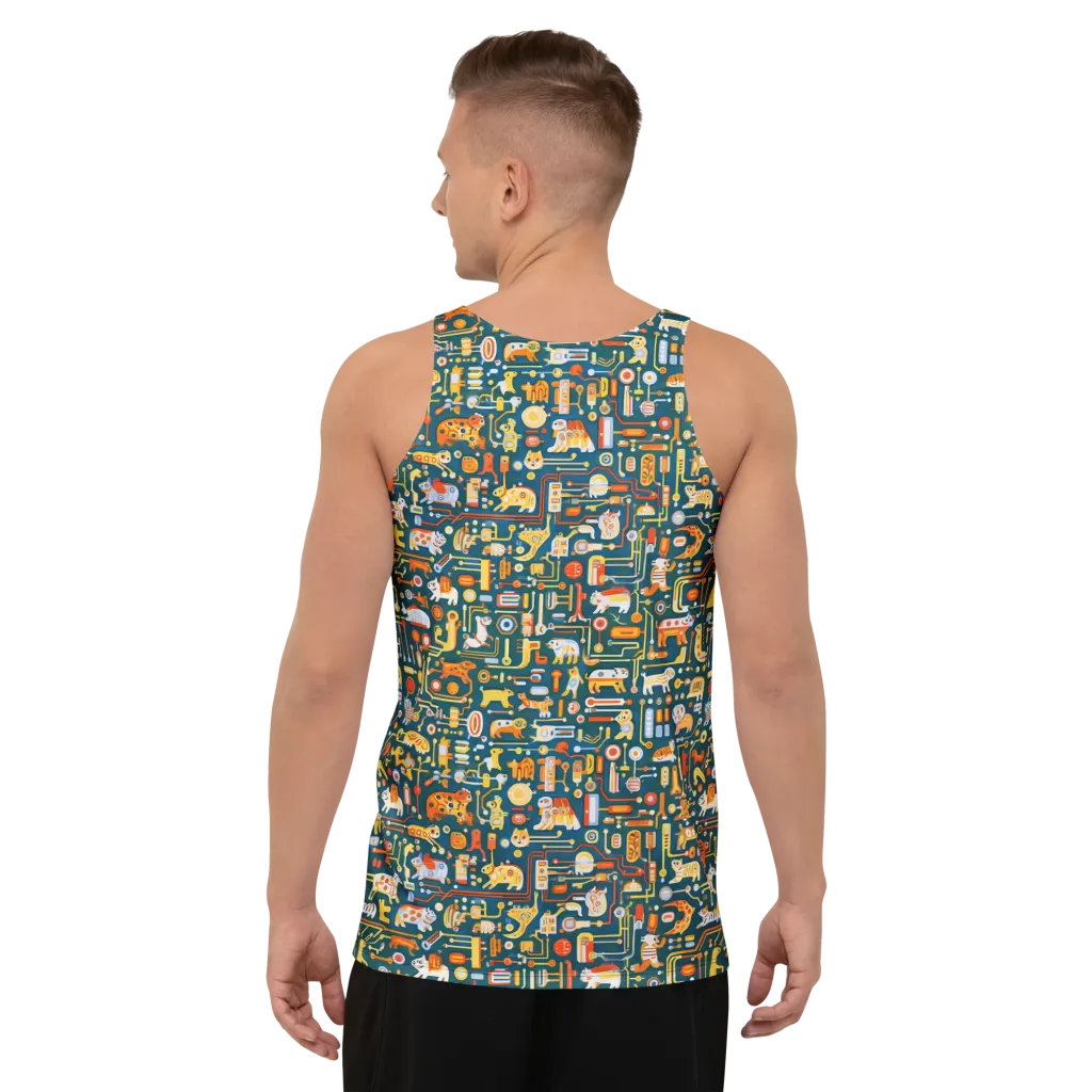 Circuit Critters on Men's Tank Top — Back print