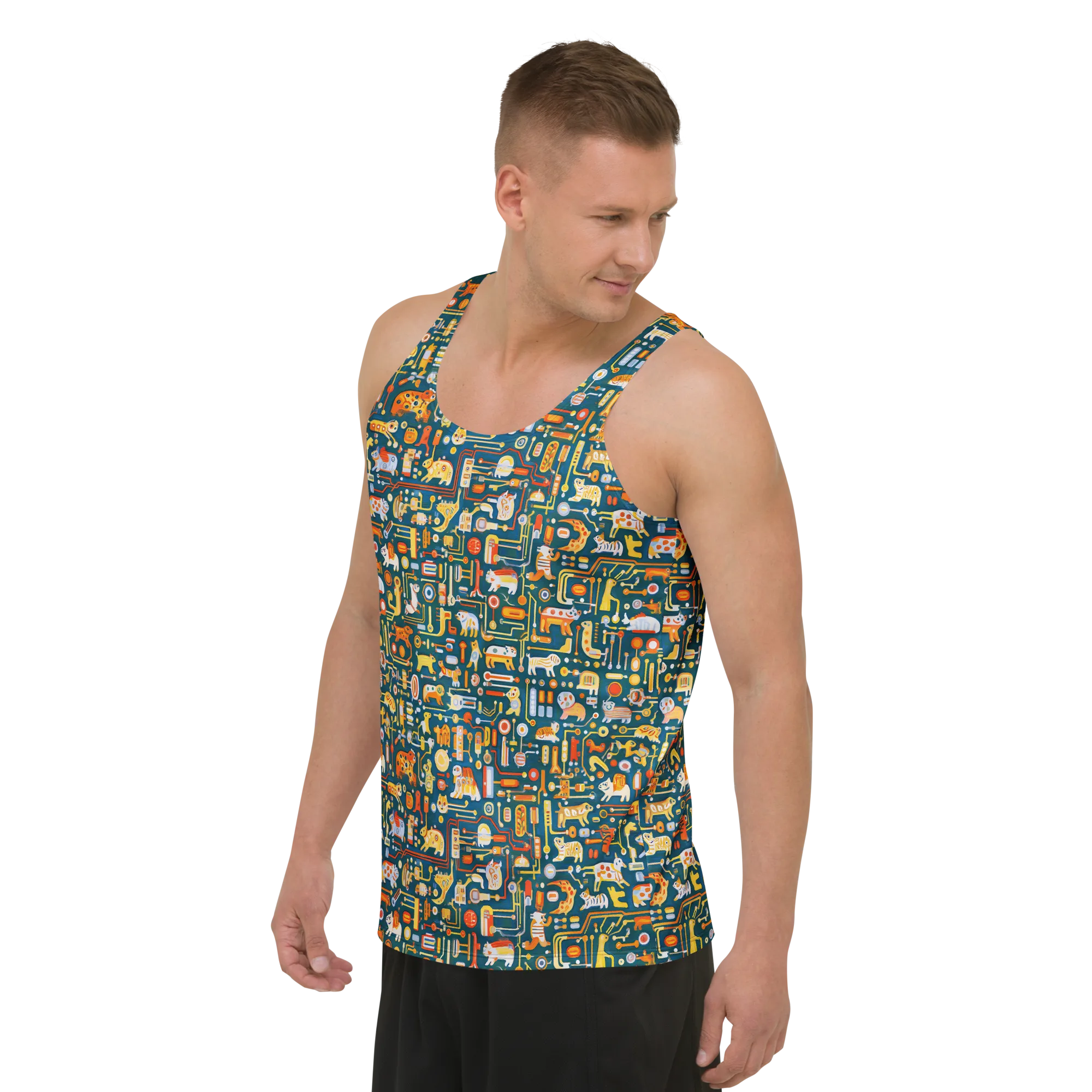 Circuit Critters on Men's Tank Top — Front print
