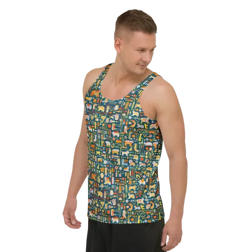 Circuit Critters on a Men's Tank Top