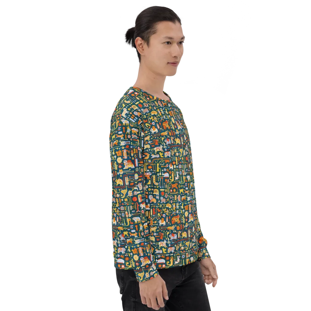 Circuit Critters on Sweatshirt — Right sleeve