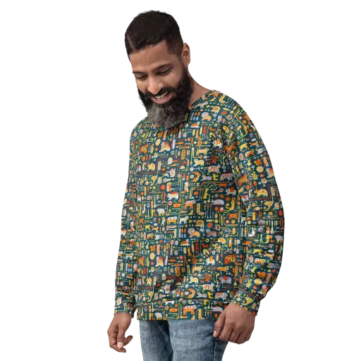 Circuit Critters on a Sweatshirt
