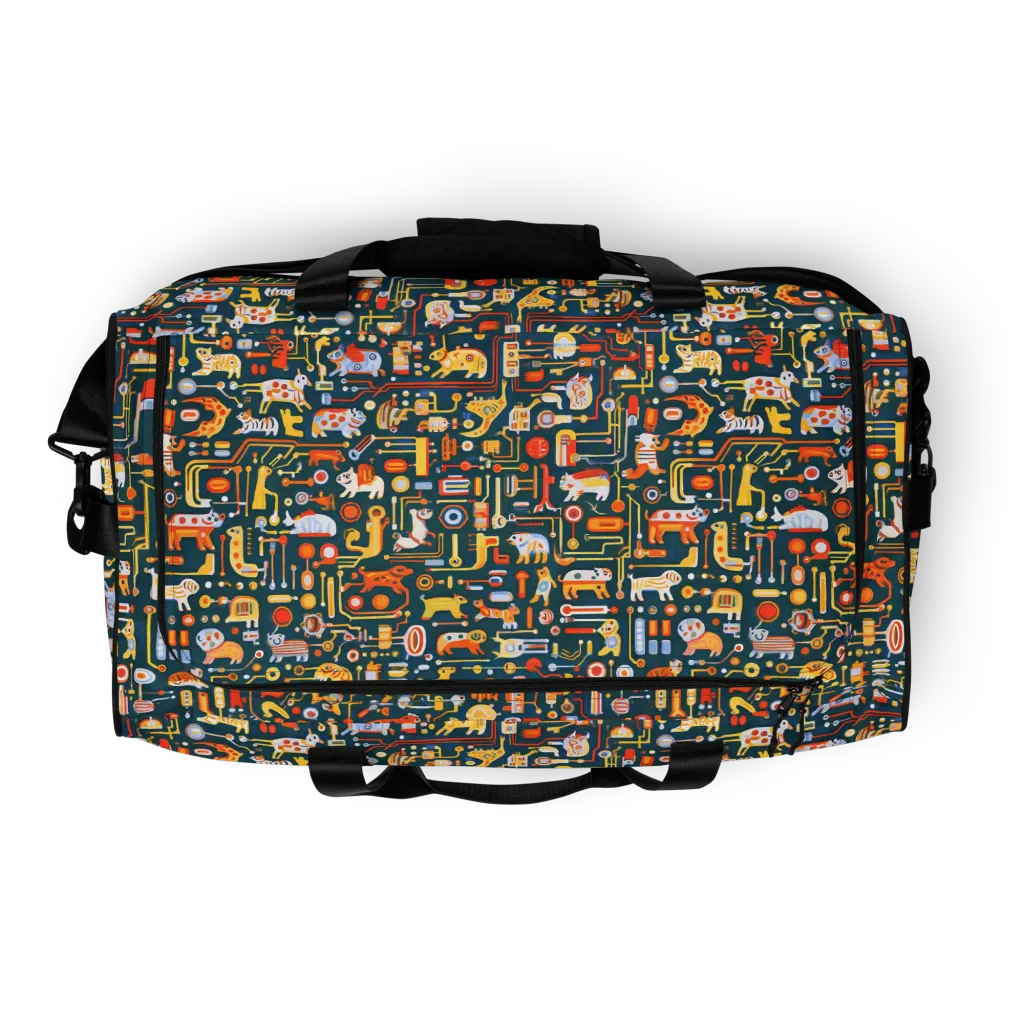 Circuit Critters on Duffle Bag — Top print