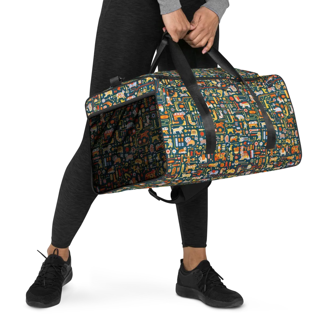 Circuit Critters on Duffle Bag — Right Front