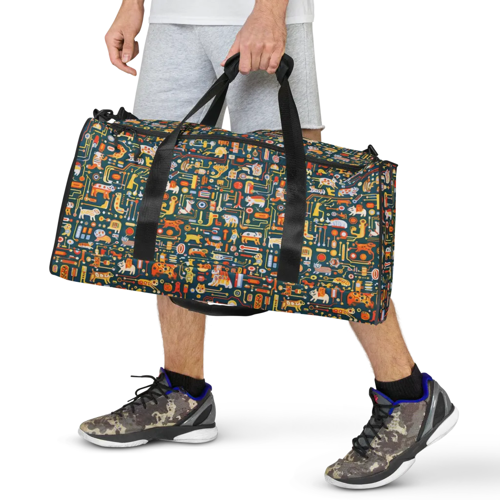 Circuit Critters on Duffle Bag — Front print