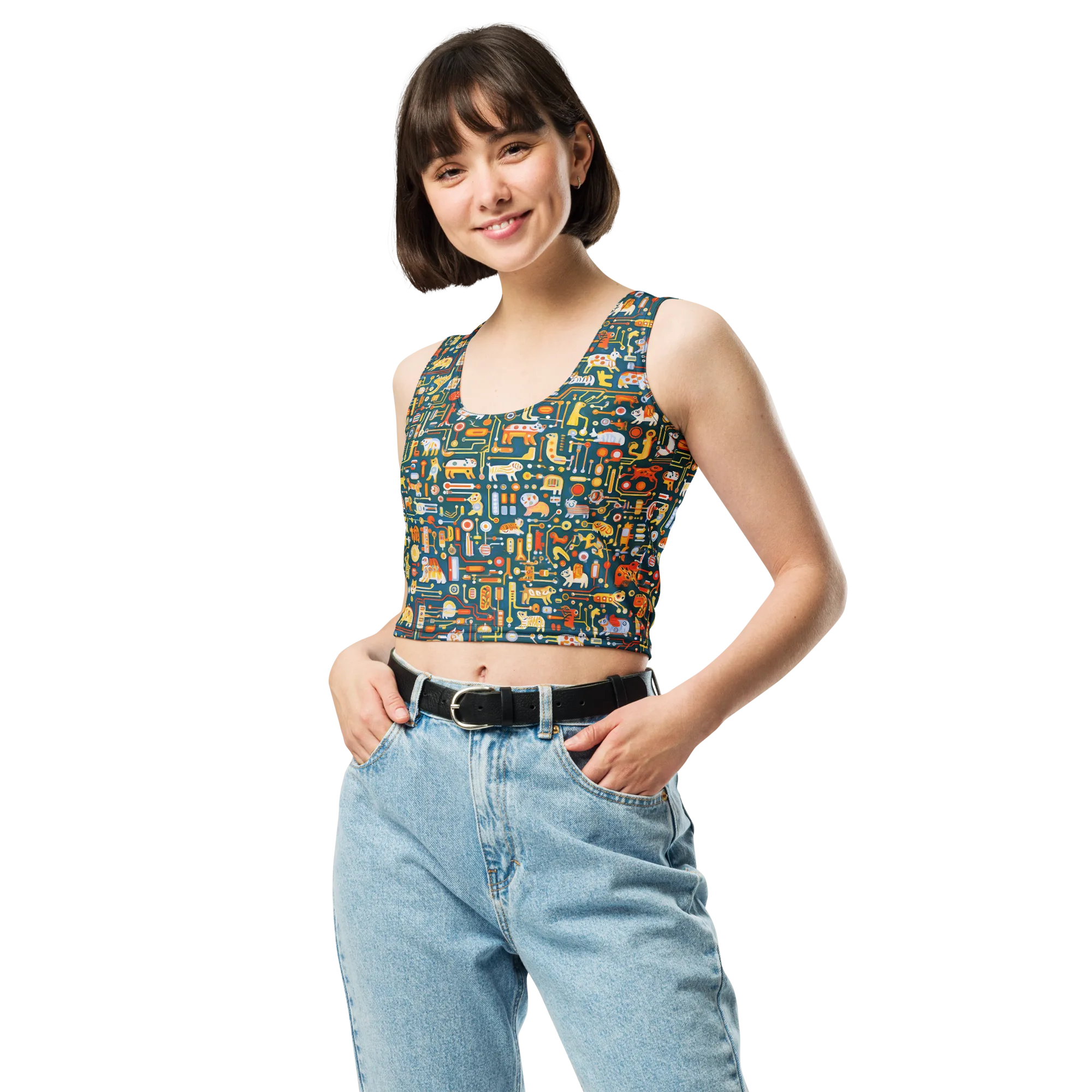 Circuit Critters on Crop Top — Print file