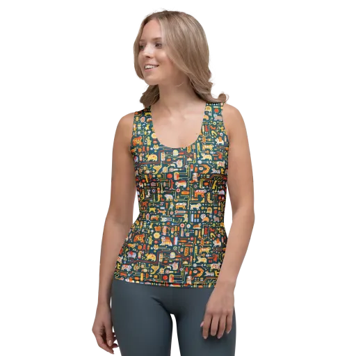 Circuit Critters on a Women's Tank Top