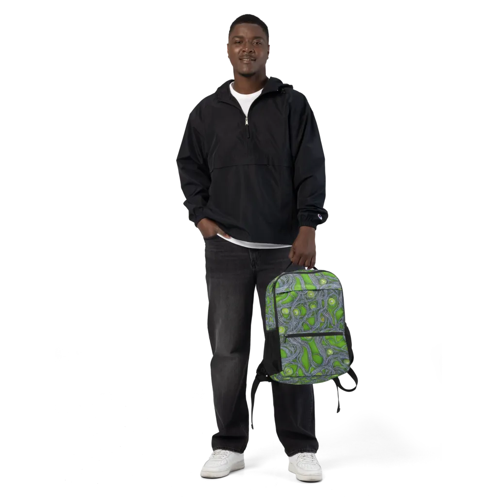 Neon Mycelium on Utility Backpack — Front