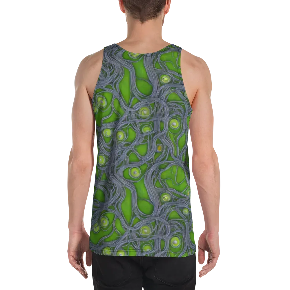Neon Mycelium on Men's Tank Top — Back