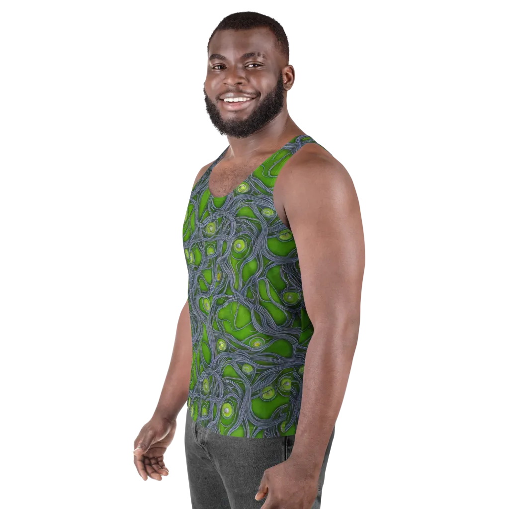 Neon Mycelium on Men's Tank Top — Left Front
