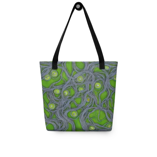 Neon Mycelium on a Tote Bag