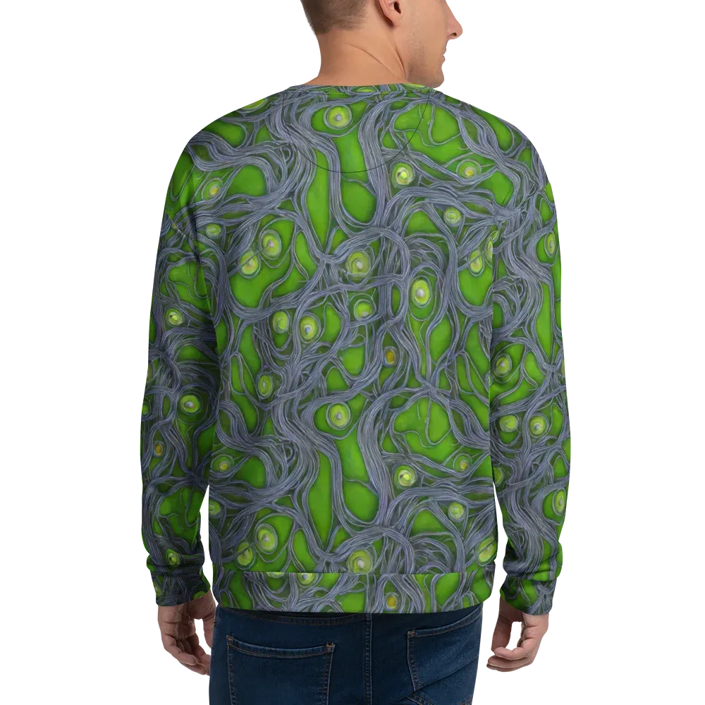 Neon Mycelium on Sweatshirt — Back