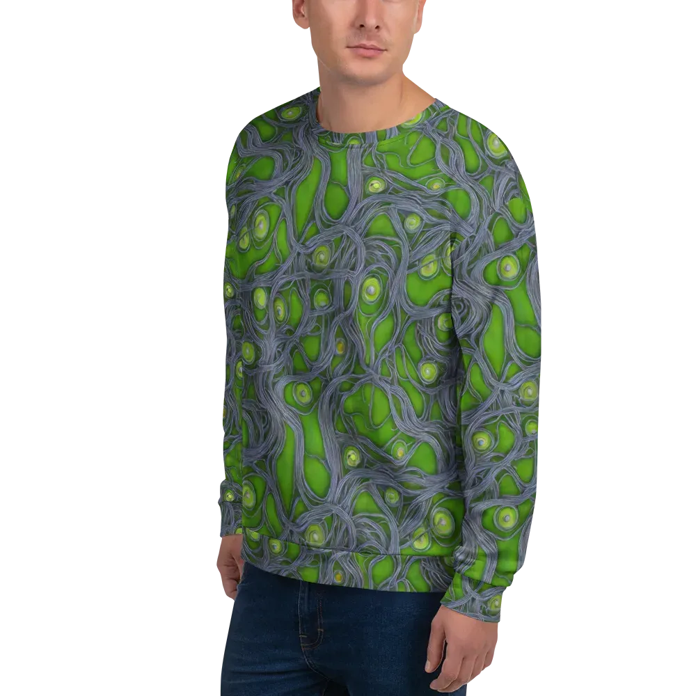 Neon Mycelium on Sweatshirt — Left Front