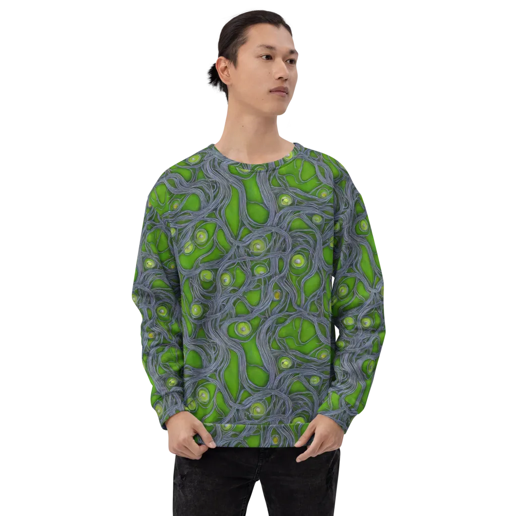 Neon Mycelium on Sweatshirt — Front print
