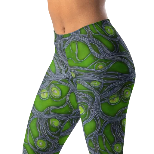 Neon Mycelium on a Leggings
