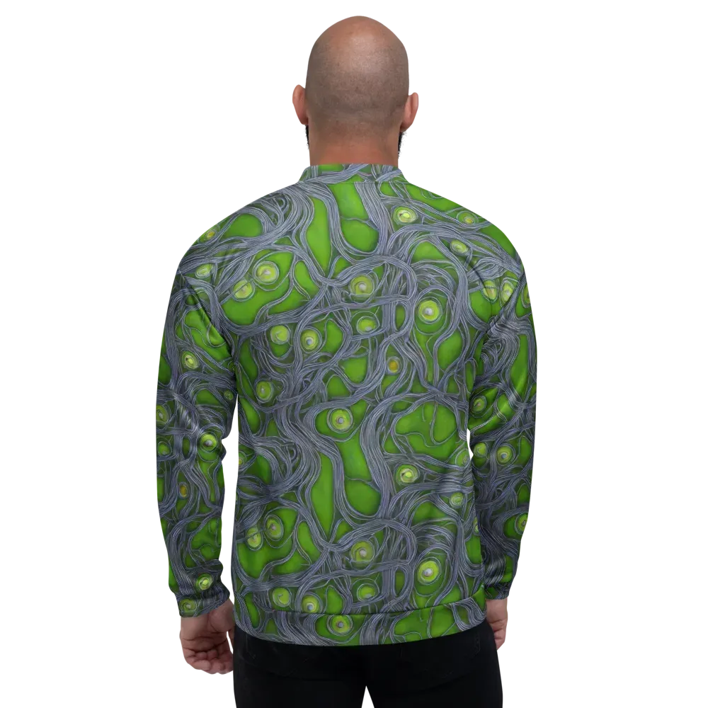 Neon Mycelium on Bomber Jacket — Back