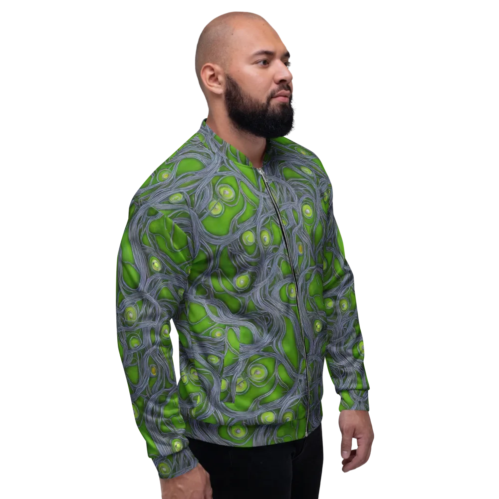 Neon Mycelium on Bomber Jacket — Back print