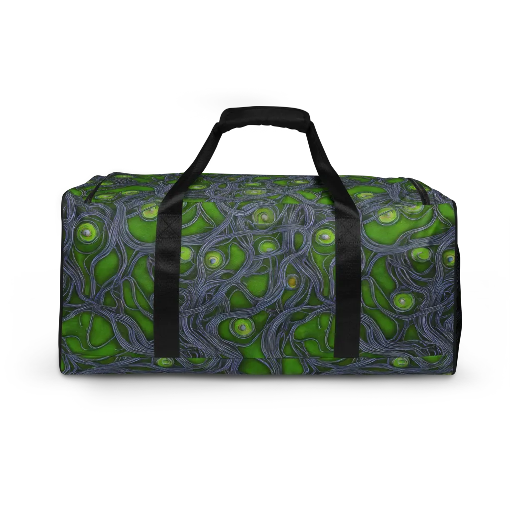 Neon Mycelium on Duffle Bag — Back print