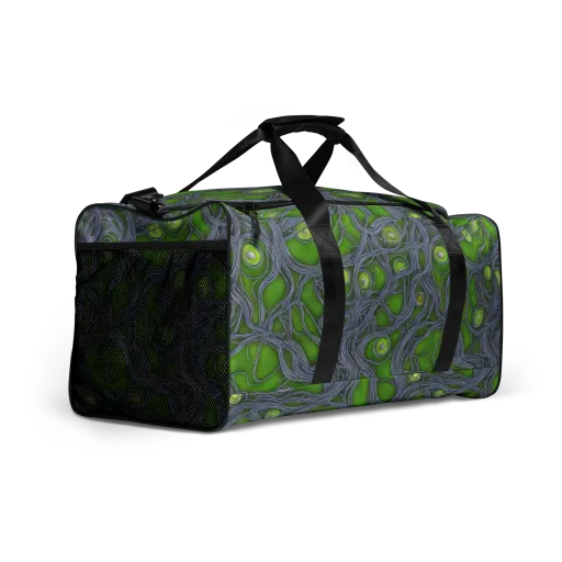 Neon Mycelium on a Duffle Bag