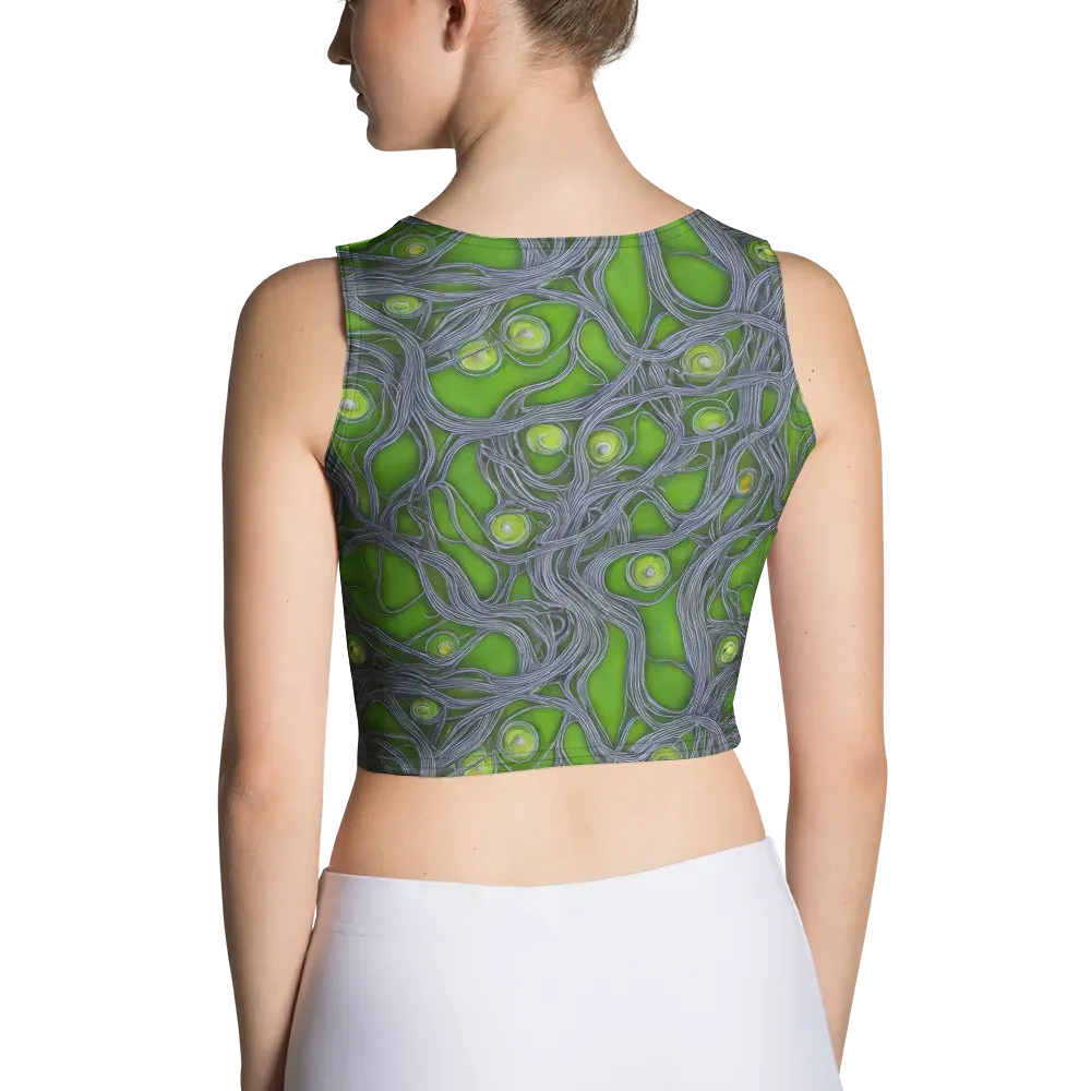 Neon Mycelium on Crop Top — Back