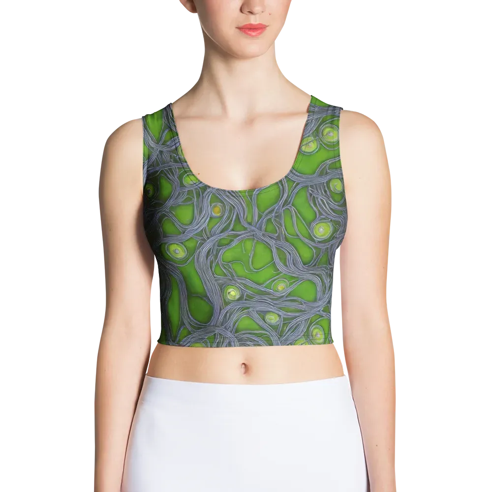 Neon Mycelium on Crop Top — Front