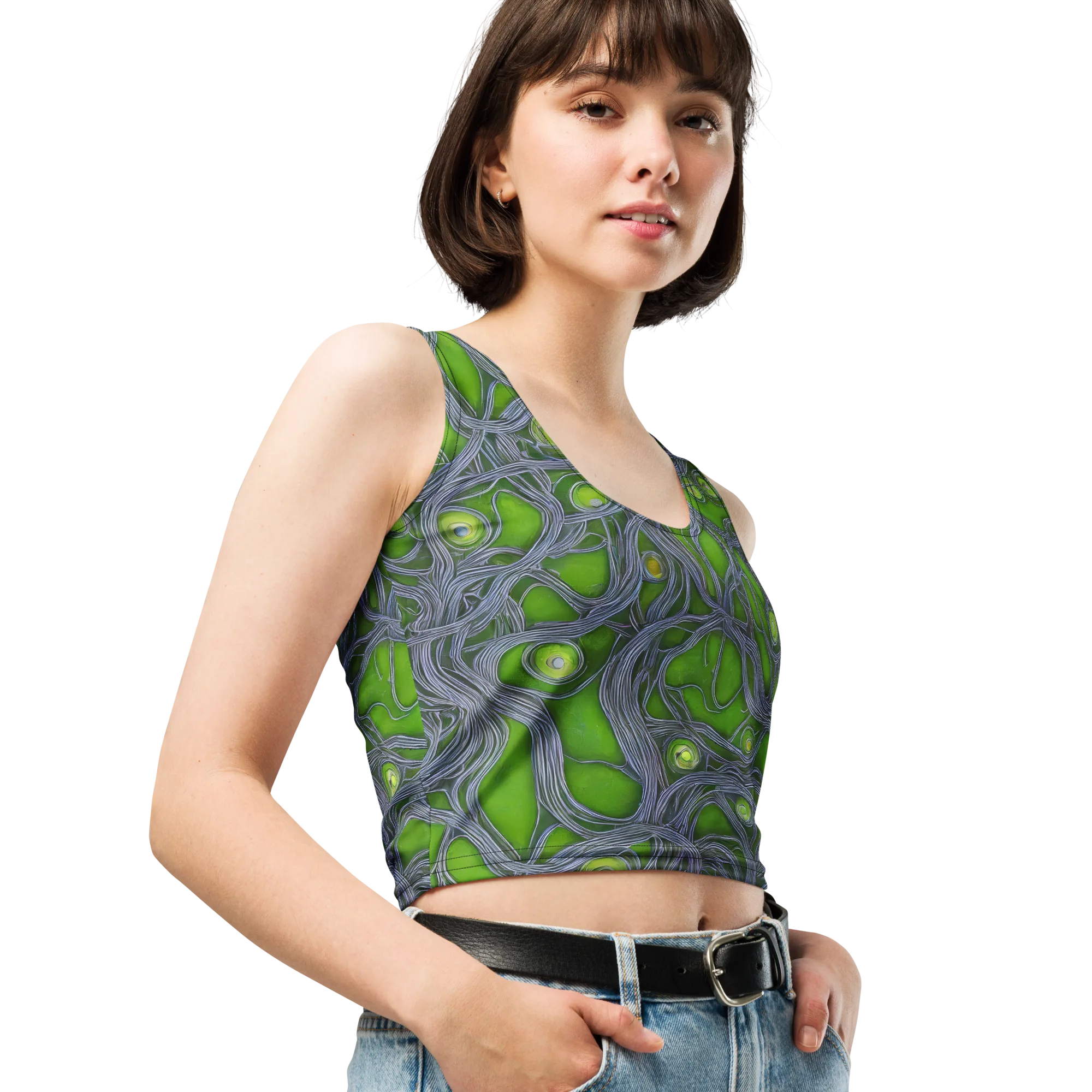 Neon Mycelium on Crop Top — Print file