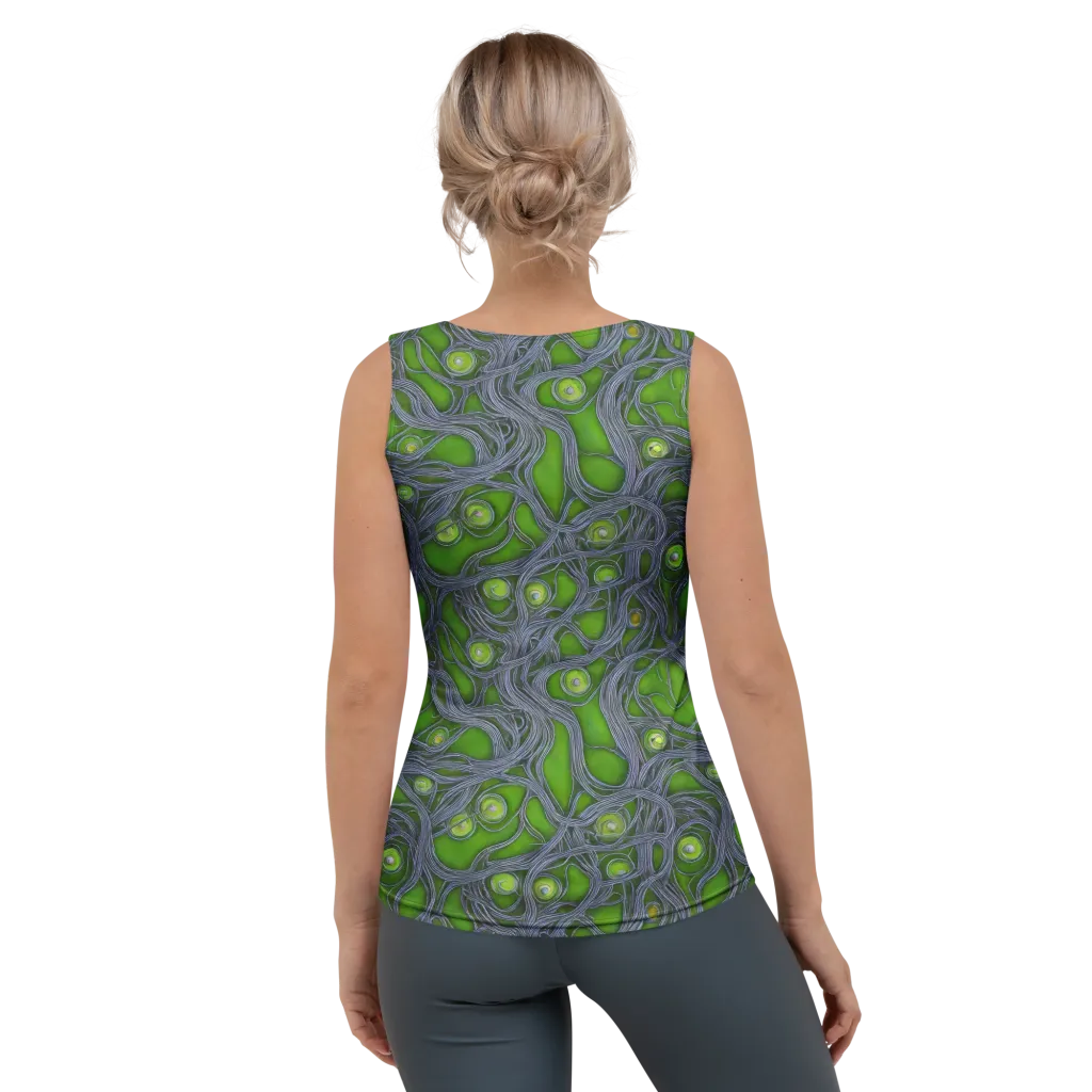 Neon Mycelium on Women's Tank Top — Back