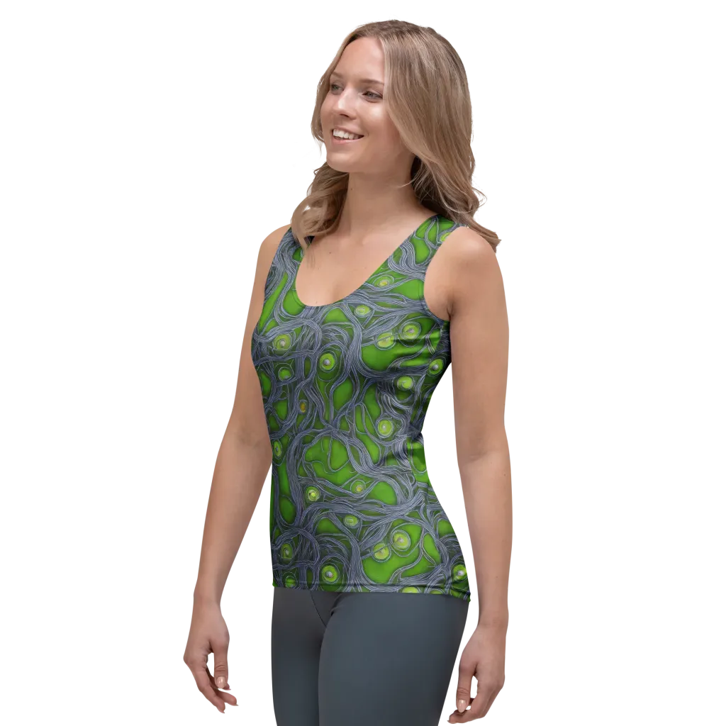 Neon Mycelium on Women's Tank Top — Left Front