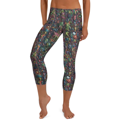 Circuit Beastiary on a Capri Leggings