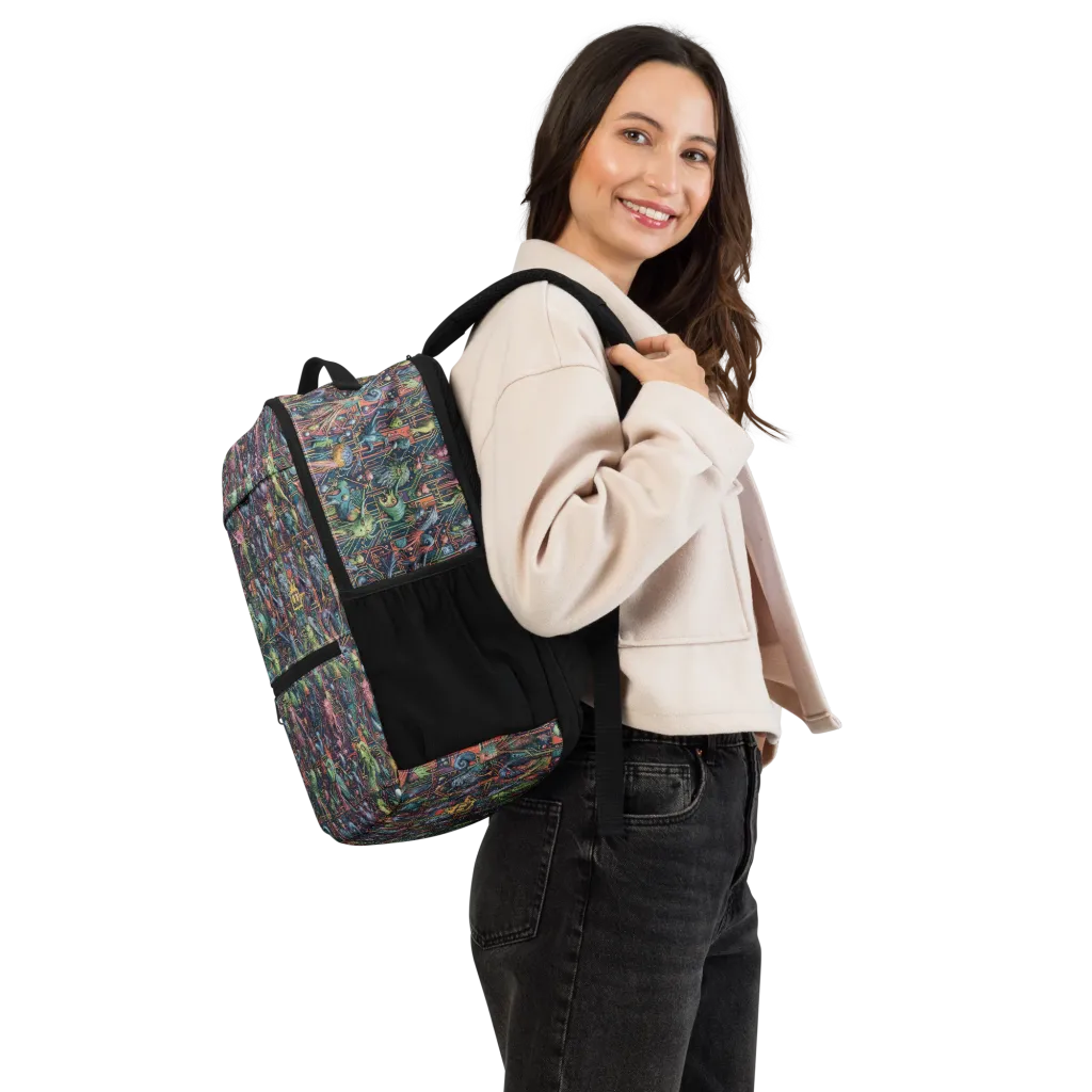 Circuit Beastiary on Utility Backpack — Right