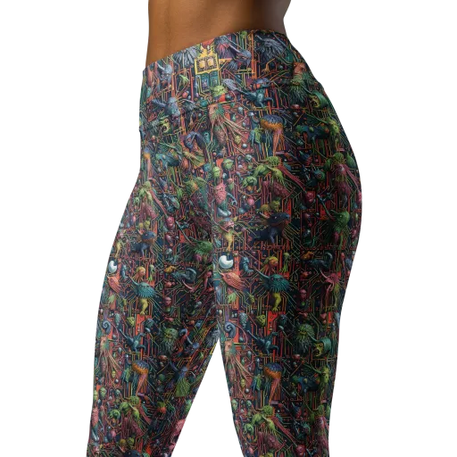 Circuit Beastiary on a Yoga Leggings