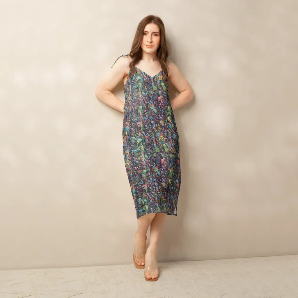 Circuit Beastiary on Slip Dress — Back print