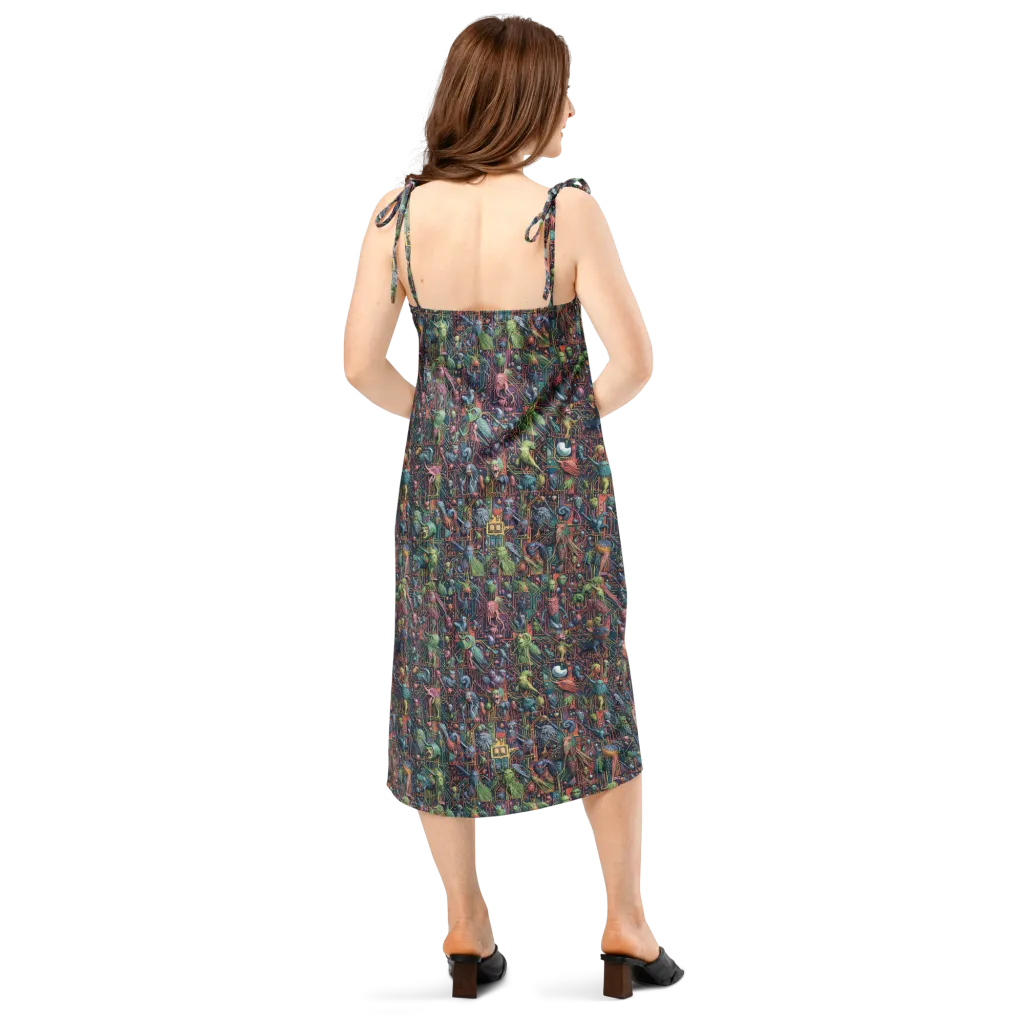 Circuit Beastiary on Slip Dress — Back
