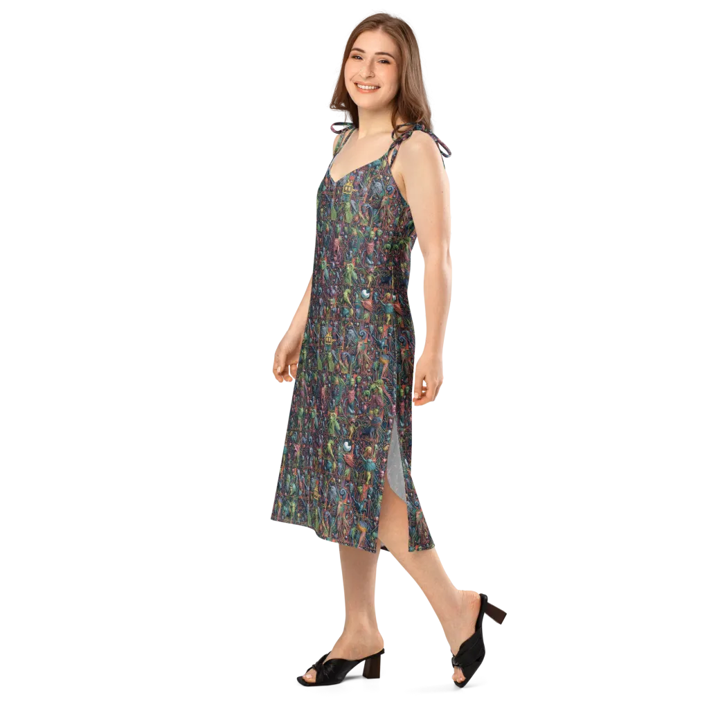 Circuit Beastiary on Slip Dress — Left Front