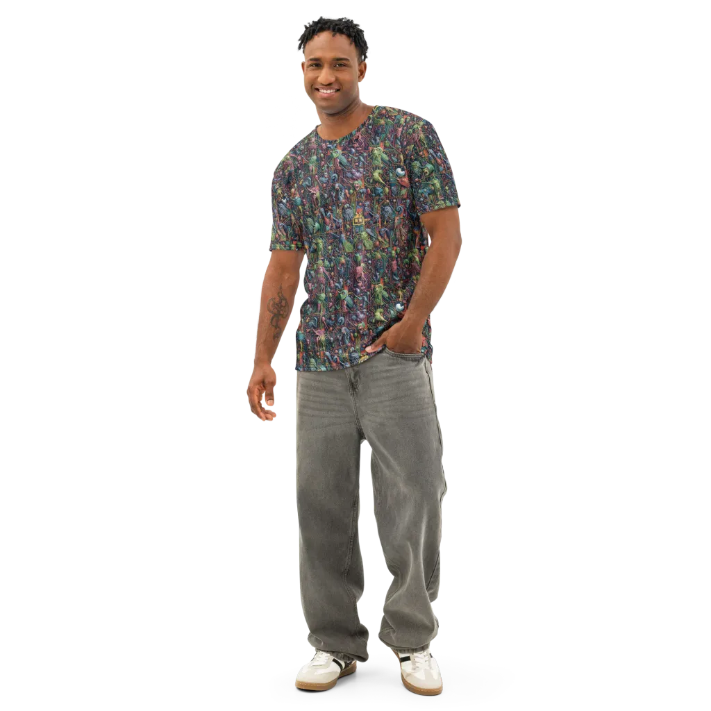 Circuit Beastiary on Men's Cotton Crew Neck T-Shirt — Front