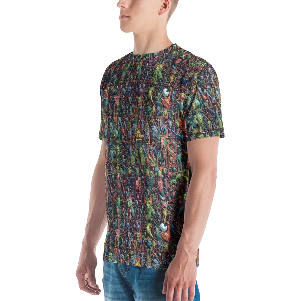 Circuit Beastiary on Men's Crew Neck T-Shirt — Left