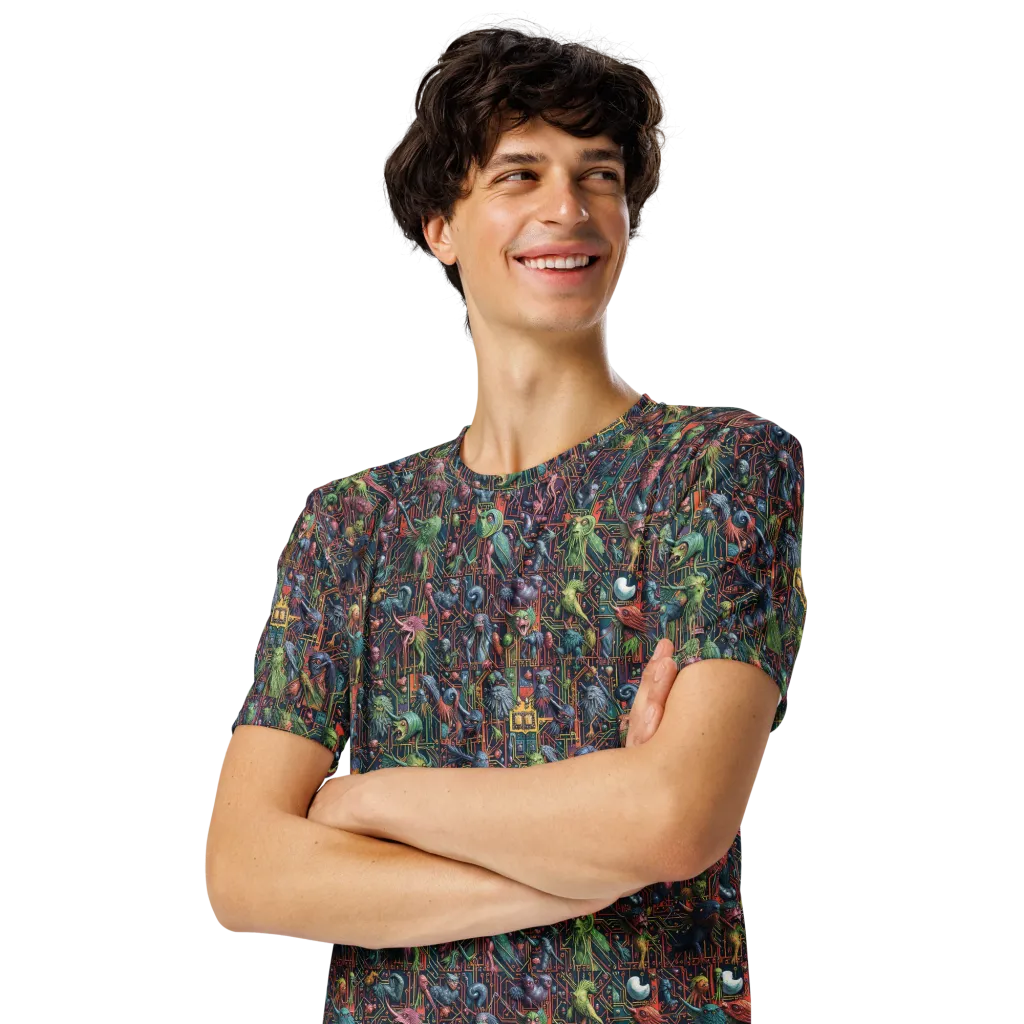 Circuit Beastiary on Men's Crew Neck T-Shirt — Front print