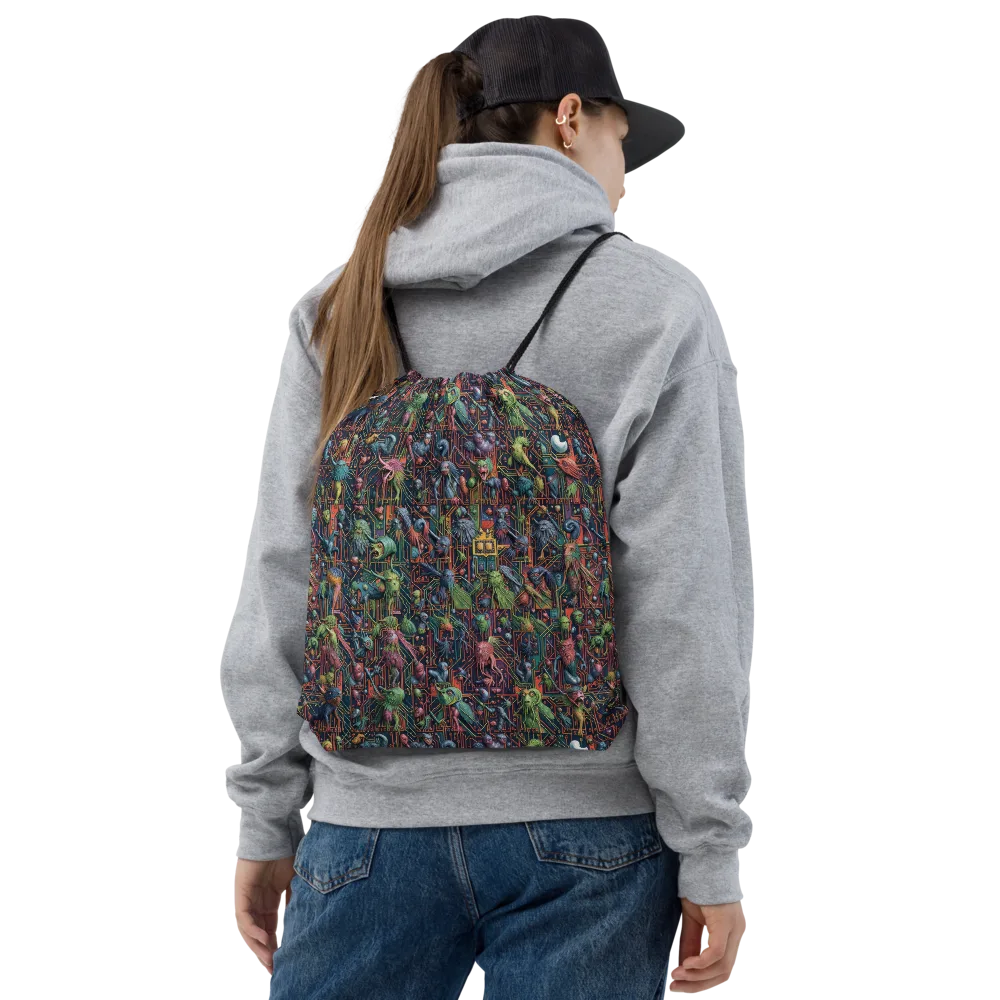 Circuit Beastiary on Drawstring Bag — Front