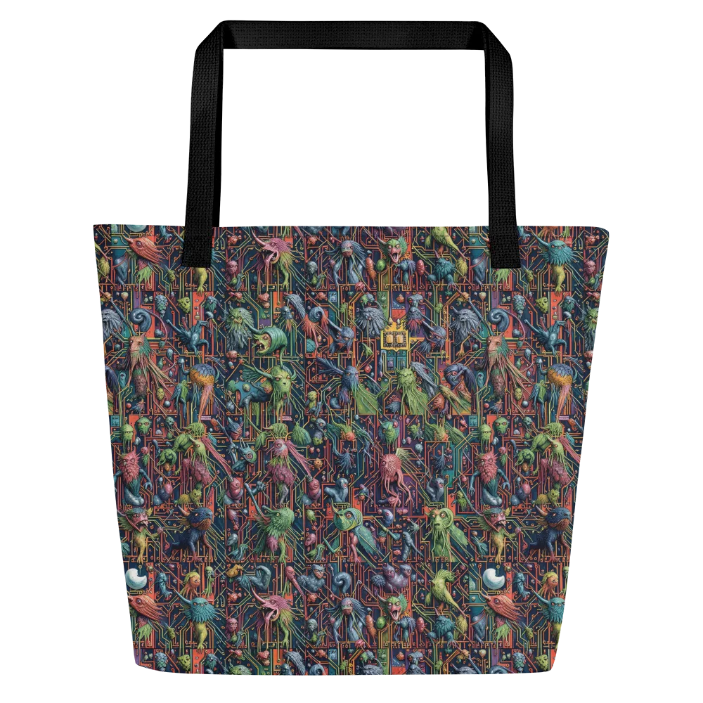 Circuit Beastiary on Large Tote Bag W/ Pocket — Front