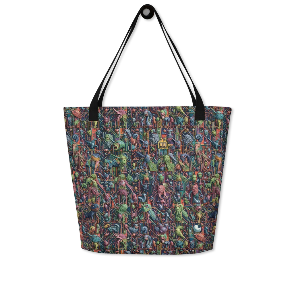 Circuit Beastiary on Large Tote Bag W/ Pocket — Print file