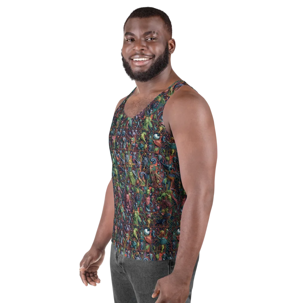 Circuit Beastiary on Men's Tank Top — Left Front