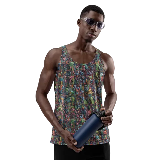 Circuit Beastiary on a Men's Tank Top