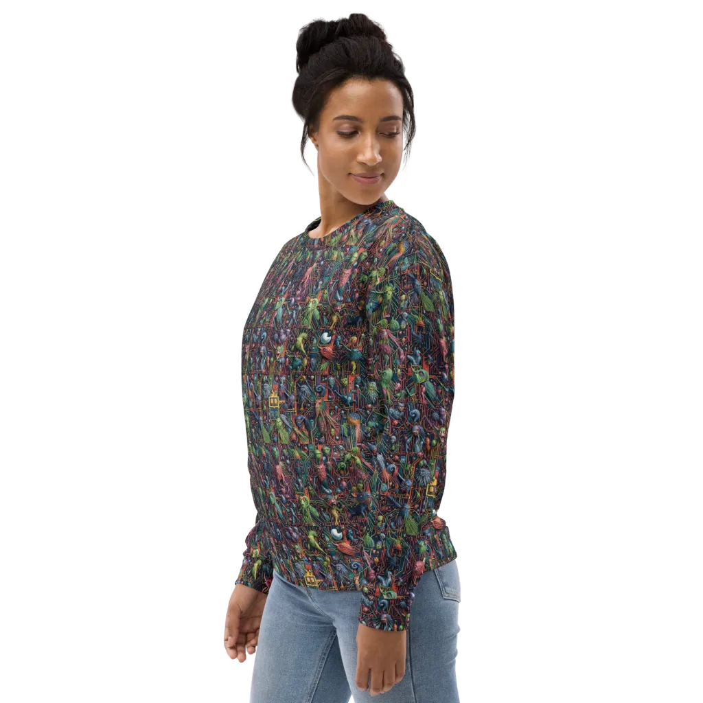 Circuit Beastiary on Sweatshirt — Left sleeve