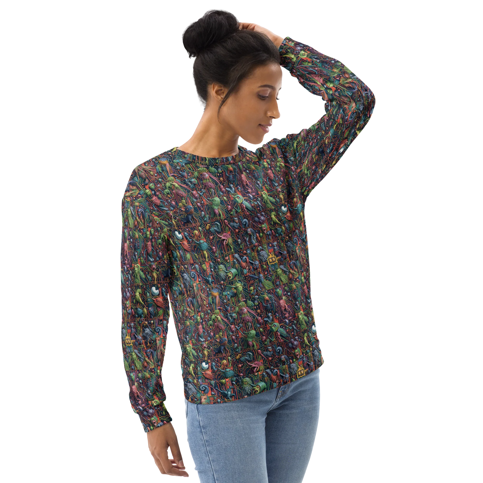Circuit Beastiary on Sweatshirt — Right sleeve