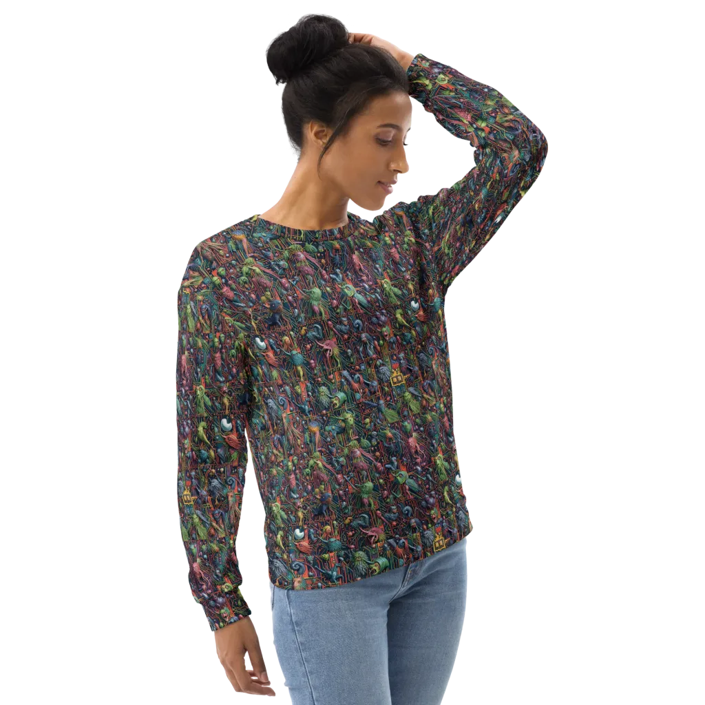 Circuit Beastiary on Sweatshirt — Right sleeve