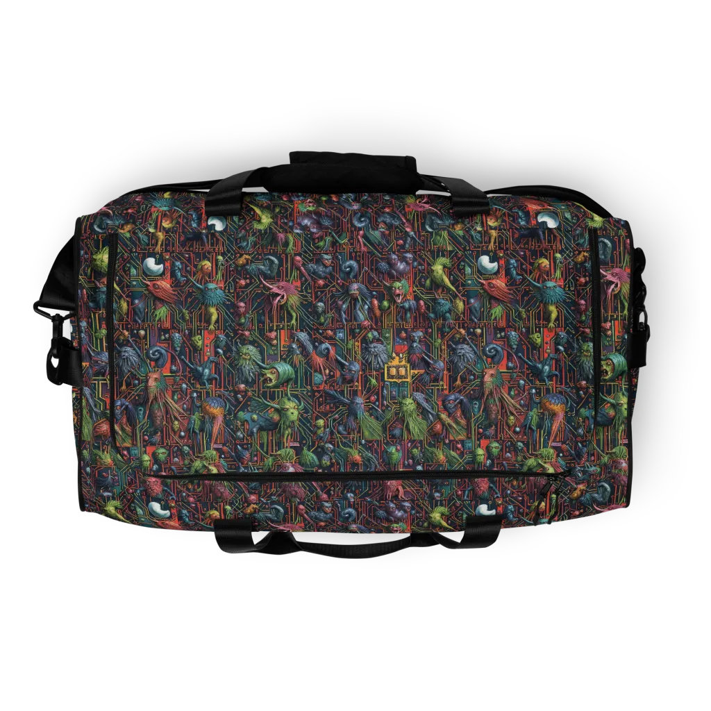 Circuit Beastiary on Duffle Bag — Top print